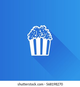 Popcorn icon in Metro user interface color style. Movie food snack