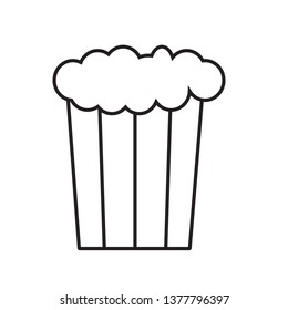 popcorn icon on white background. flat style. Monochrome style icon for your web site design, logo, app, UI. Pixel perfect popcorn symbol. popcorn sign. 