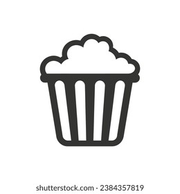 Popcorn Icon on White Background - Simple Vector Illustration