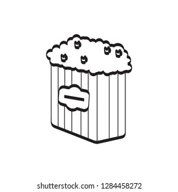 popcorn icon outline