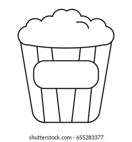 popcorn icon outline