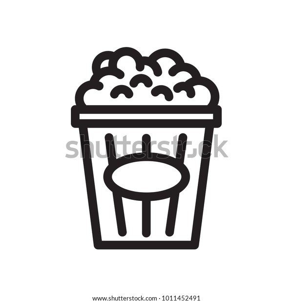 Popcorn Icon Outline Food Stock Vector (Royalty Free) 1011452491 ...