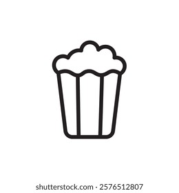 Popcorn icon Outline vector for web ui