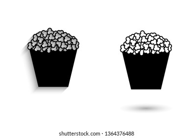 popcorn icon  with shadow