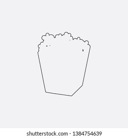 popcorn icon sign signifier vector