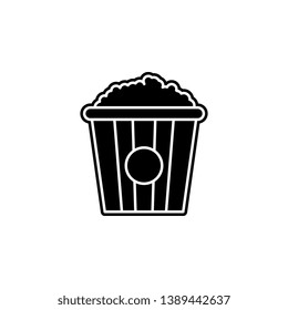 popcorn icon. Simple glyph, flat vector of Cinema icons for UI and UX, website or mobile application