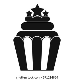 Popcorn icon. Simple illustration of popcorn vector icon for web