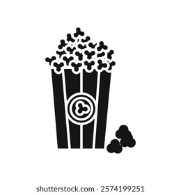 Popcorn icon Simple thin line flat symbol