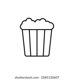 Popcorn icon. simple thin line vector icon