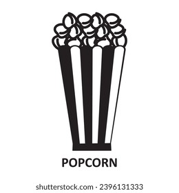 Popcorn icon. popcorn symbol illustration. flat trendy style design on white background..eps