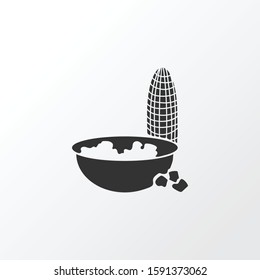 Popcorn icon symbol. Premium quality isolated corn element in trendy style.