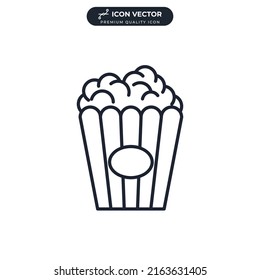 popcorn icon symbol template for graphic and web design collection logo vector illustration