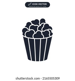 popcorn icon symbol template for graphic and web design collection logo vector illustration