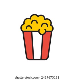 Popcorn icon symbol template for graphic and web design logo vector illustration