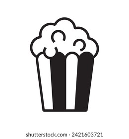 Popcorn icon symbol template for graphic and web design logo vector illustration