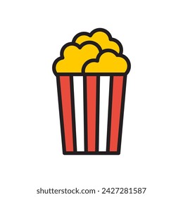 Popcorn icon symbol template for graphic and web design logo vector illustration