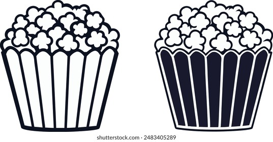 Popcorn icon symbol template for graphic and web design collection logo vector illustration