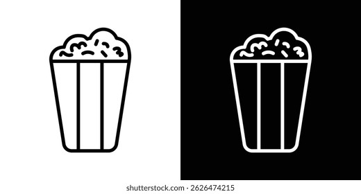 Popcorn icon symbol template for graphic and web design