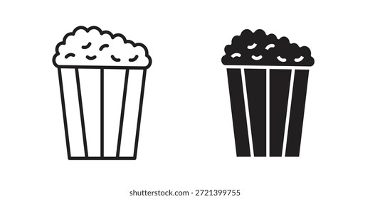 Popcorn icon for template. Icon vector graphic set