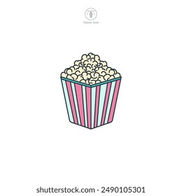 Popcorn icon theme symbol vector illustration isolated on white background