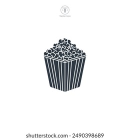 Popcorn icon theme symbol vector illustration isolated on white background
