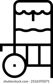 popcorn icon. Thin linear style design isolated on white background