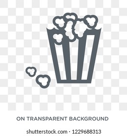 Popcorn icon. transparent background from Cinema collection. High quality filled Popcorn symbol use for web and mobile