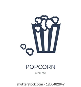 Popcorn icon. Trendy flat vector Popcorn icon on white background from Cinema collection, vector illustration can be use for web and mobile, eps10