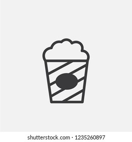 Popcorn icon vector