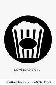 Popcorn icon, Vector