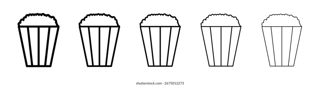 Icono de palomitas de maíz Ilustración de Arte vectorial