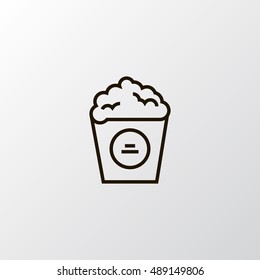 Popcorn icon vector, clip art. Also useful as logo, web element, symbol, graphic image, silhouette and illustration. Compatible with ai, cdr, jpg, png, svg, pdf, ico and eps. svg