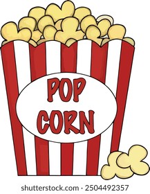 popcorn icon vector design format