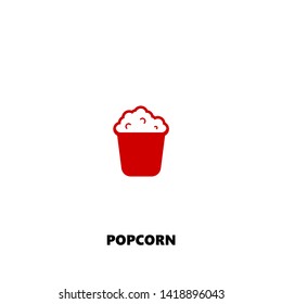 popcorn icon. popcorn vector design. sign design. red color
