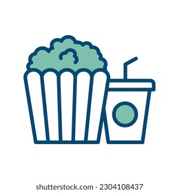 popcorn icon vector design template in white background