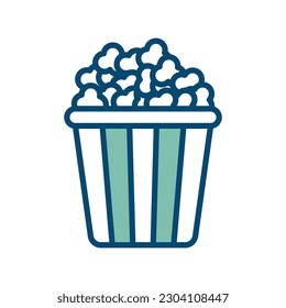 Popcorn-Symbol, Vektordesign-Vorlage auf weißem Hintergrund