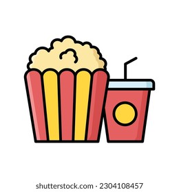 popcorn icon vector design template in white background