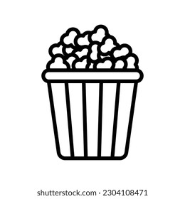 icono de palomitas plantilla de diseño vectorial en fondo blanco