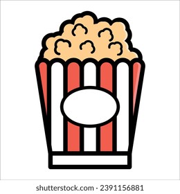 popcorn icon vector design template