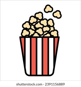 popcorn icon vector design template