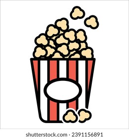 Vektordesign-Vorlage für Popcorn-Symbole