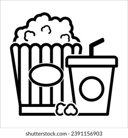 popcorn icon vector design template