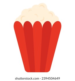 Popcorn icon. Vector flat illustration