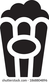 popcorn icon vector. food icon