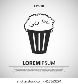 popcorn icon. popcorn vector illustration