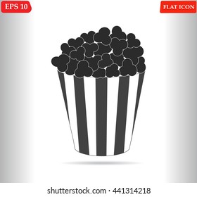 Popcorn icon. vector illustration