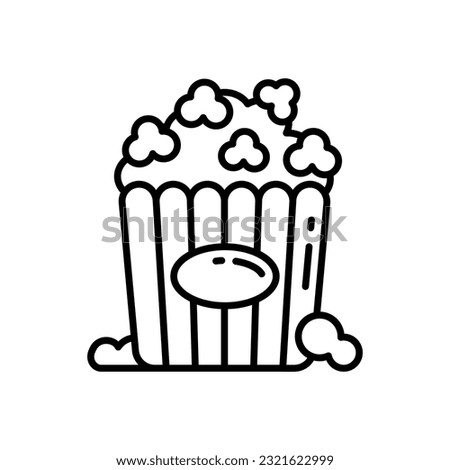 Popcorn icon in vector. Illustration