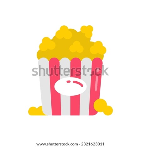 Popcorn icon in vector. Illustration