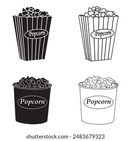 popcorn icon vector illustration design