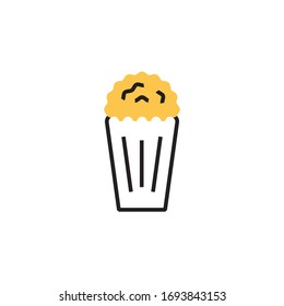 ícono de palomitas ilustraciones vectoriales diseño de estilo moderno. aislado sobre fondo blanco